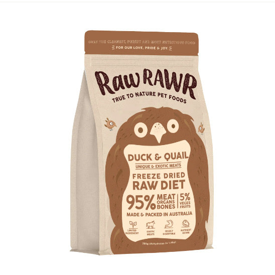 Raw Rawr - Freeze Dried Duck & Quail 350g