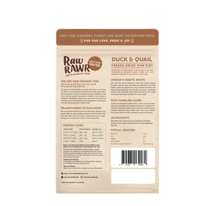 Raw Rawr - Freeze Dried Duck & Quail 350g