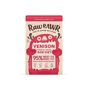 Clearance - Raw Rawr Freeze Dried Balanced Diet - Venison 3 x 400g Bundle