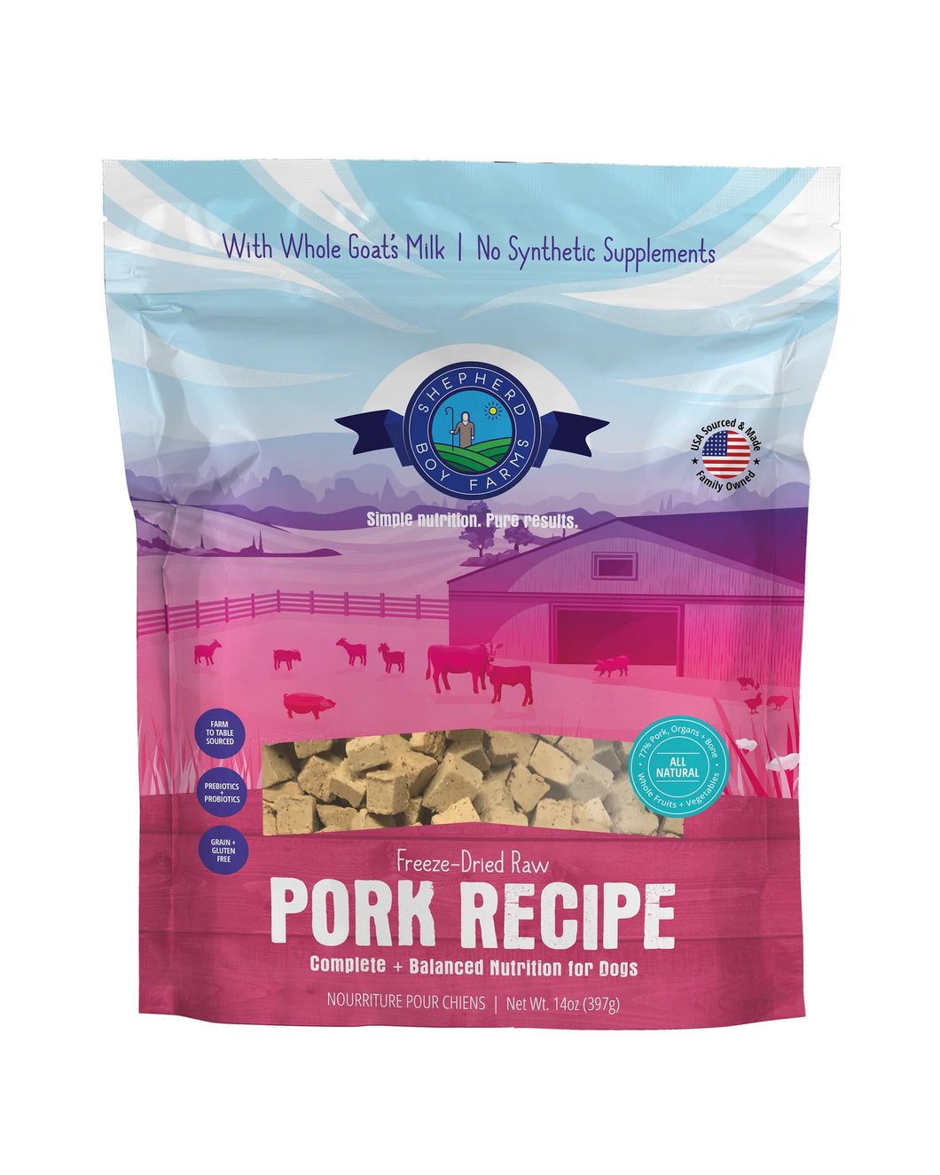 SBF Freeze Dried Pork Receipe 14oz