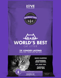 World's Best Lavender Scented Multiple Cat Clumping Cat Litter