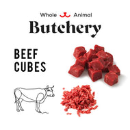 WAB Frozen Raw Grass-Fed Beef Cubes Patties