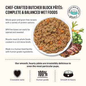 Honest Kitchen - Butcher Block Pate Turkey, Duck & Root Veggies