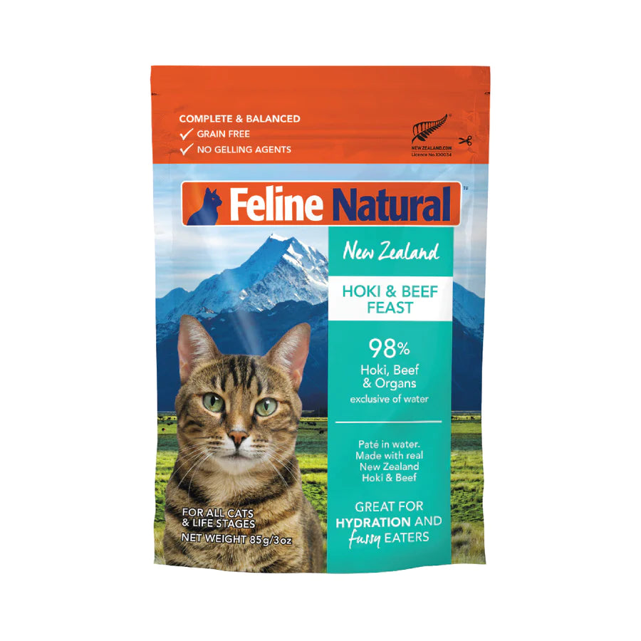 Feline Natural - Hoki & Beef Feast Pouch Cat Food