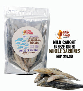 Raw Rawr Freeze Dried Treats Whole Sardines