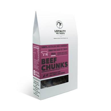 Clearance - Loyalty Pet Treats - Beef Chunks - 70g