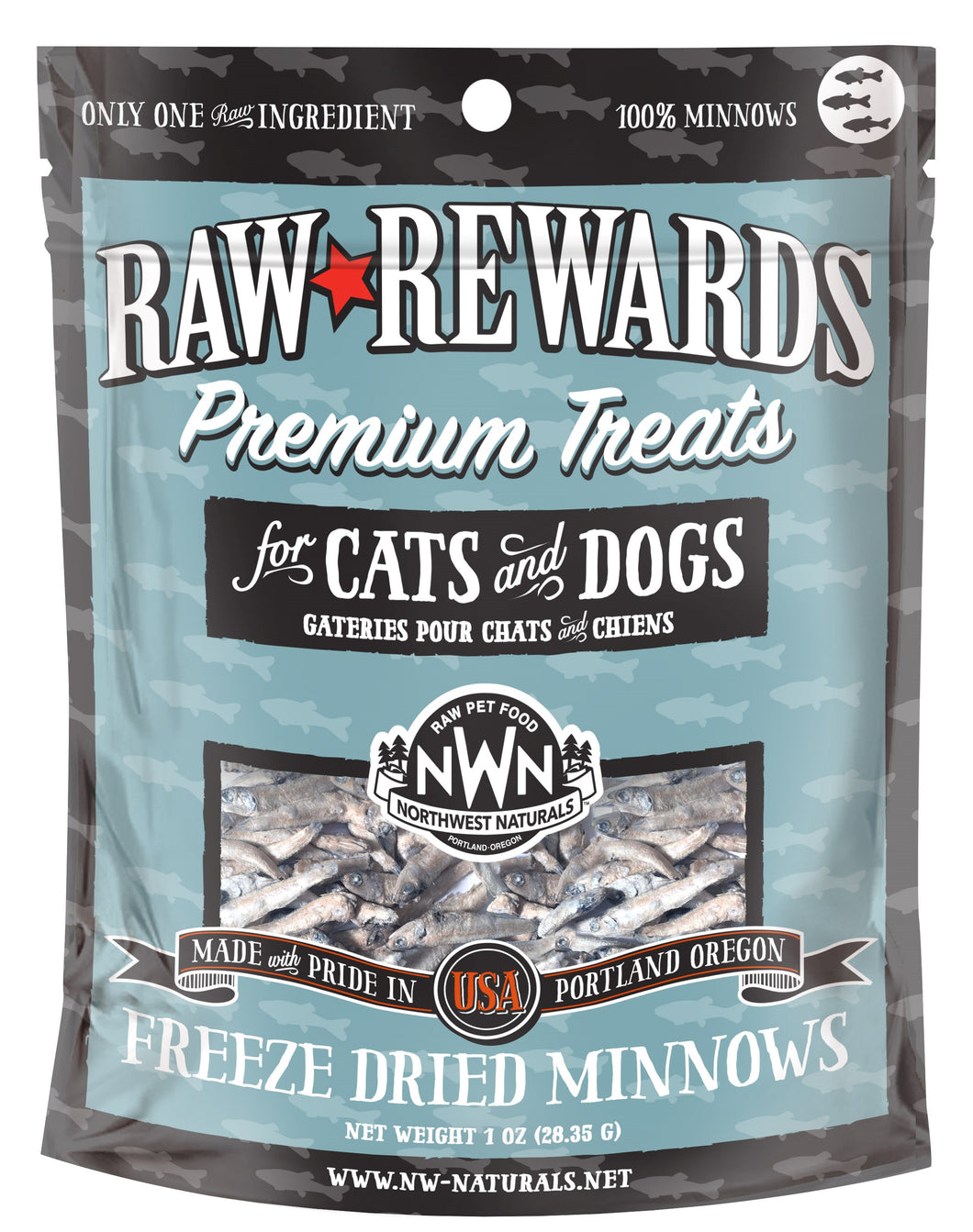 Northwest Naturals Freeze Dried Minnows Cat & Dog Treats - 1oz