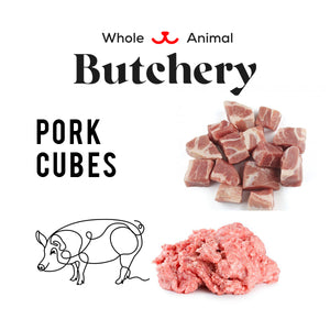 WAB Frozen Raw Pork Cubes Minced Patties