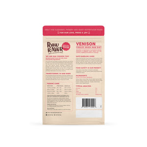 Raw Rawr Freeze Dried Balanced Diet - Venison 3 x 400g Bundle