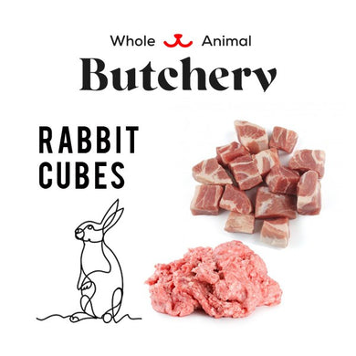 Frozen Rabbit Cubes Minced 1kg - Boneless