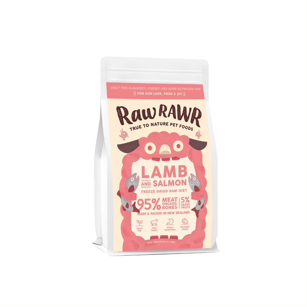 Raw Rawr Freeze Dried Balanced Diet - Lamb & Salmon 100g