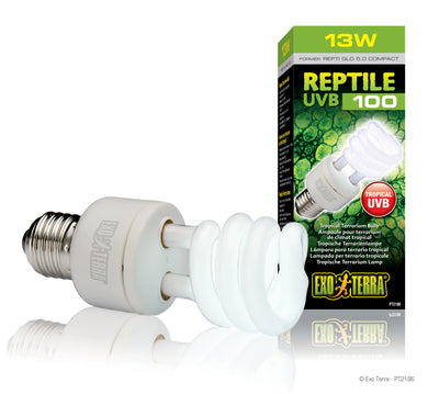 Exo Terra Reptile UVB 100 Tropical Terrarium Bulb - 13W [PT2186]