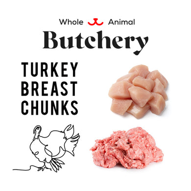 WAB Frozen Turkey Breast Chunks Mince Patties