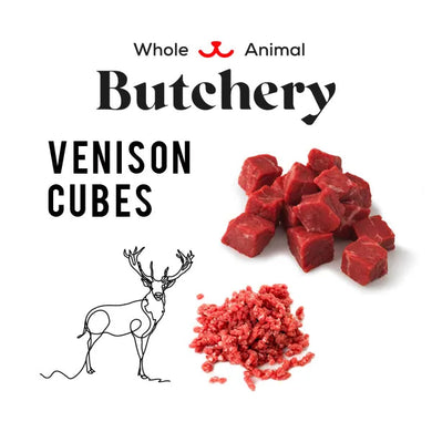 WAB Frozen Raw Venison Cubes - Minced 1kg
