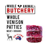 WAB Frozen Whole Venison Patties