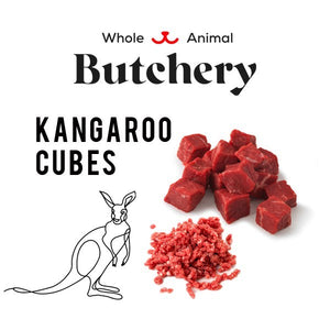 WAB Frozen Kangaroo Cubes - Minced 1kg