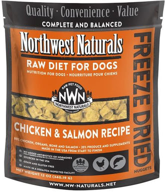 Northwest Naturals Chicken & Salmon Freeze Dried Dog Nuggets - 12oz