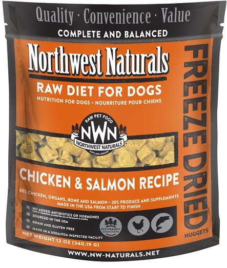 Northwest Naturals Chicken & Salmon Freeze Dried Dog Nuggets - 12oz